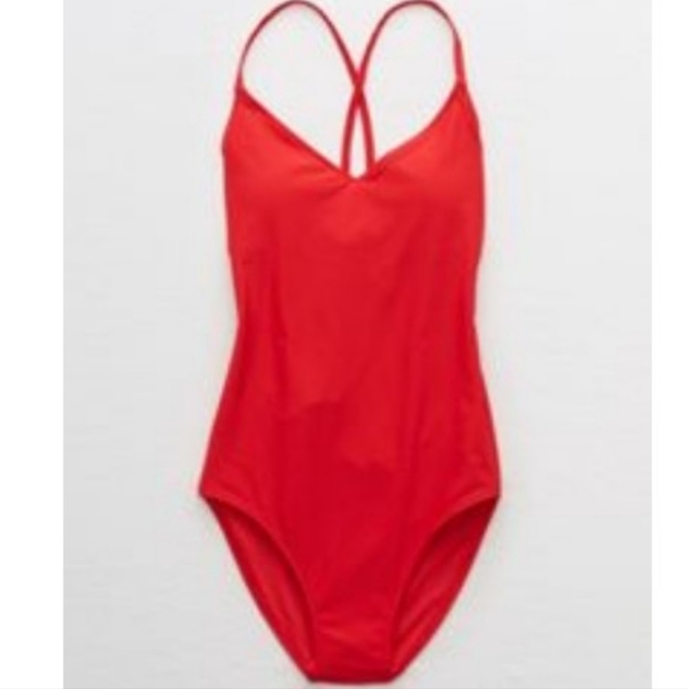 Aerie Strappy Back One Piece Swimsuit